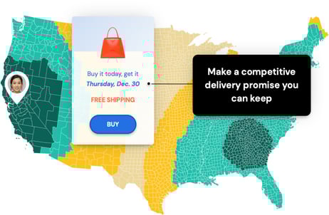 E-commerce shipping software map