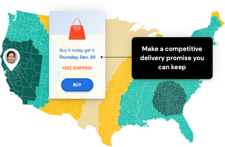 map shipping purchases