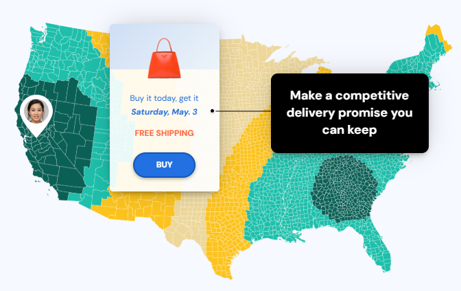 An illustration showcasing how Shipium’s supply chain solution helps you make delivery promises you can keep.